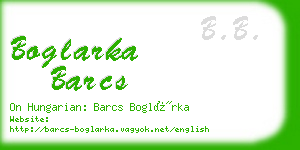 boglarka barcs business card